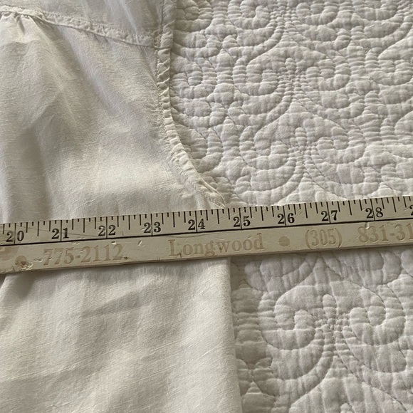 100% Linen by Hester & Orchard White Oversized Cap Sleeve Size Large - Picture 13 of 15